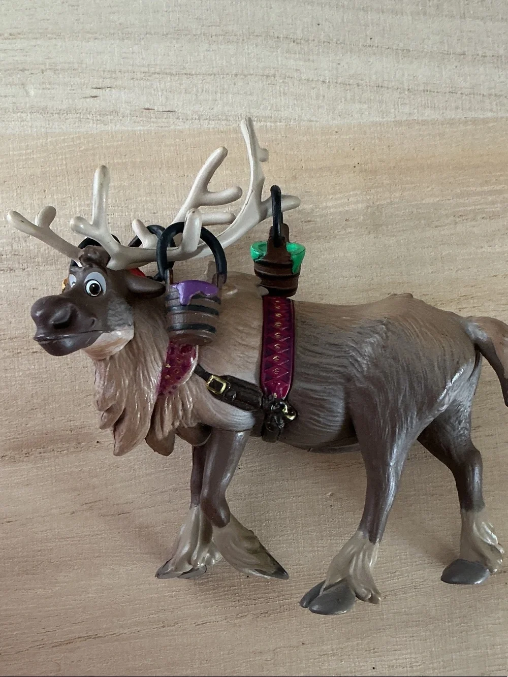 Disney Sven Reindeer Figure Toy - Brown, Cream, Purple, Green, Black
